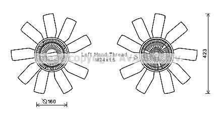 AVA QUALITY COOLING Ventilaator,mootorijahutus VWC364